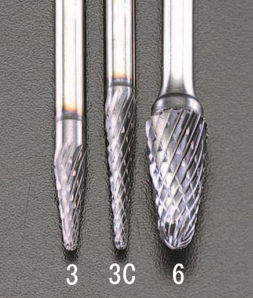 ESCO（エスコ） 3x8.0mm/3mm軸 [Coated]超硬バー EA819PH-3