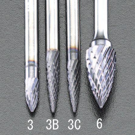 ESCO（エスコ） 3x 13mm/3mm軸 [Coated]超硬バー EA819PK-3C