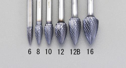 ESCO（エスコ） 12x19mm/6mm軸 [Coated]超硬バー EA819VF-12