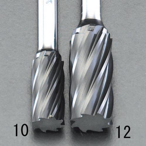 ESCO（エスコ） 12x25mm / 6mm軸 [Coated]超硬バー(ｱﾙﾐ用) EA819VV-12