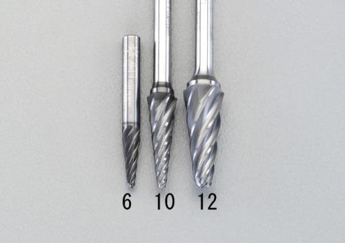 ESCO（エスコ） 12x30mm / 6mm軸 [Coated]超硬バー(ｱﾙﾐ用) EA819VX-12