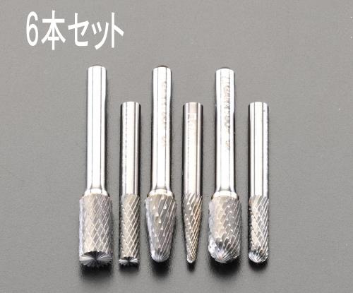 ESCO（エスコ） ６本組 超硬カッター(6mm軸) EA819XH