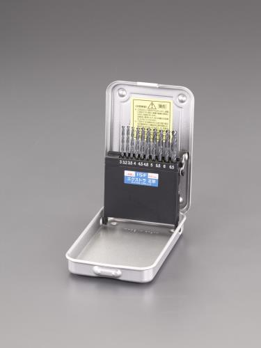 ESCO（エスコ） 3.0-6.5mm/ 10本組 ストレートドリル(HSS) EA824B-10