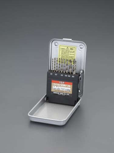 ESCO（エスコ） 2.5-8.5mm/９本組 ドリル(ねじ下穴･Co-HSS) EA824BK-9