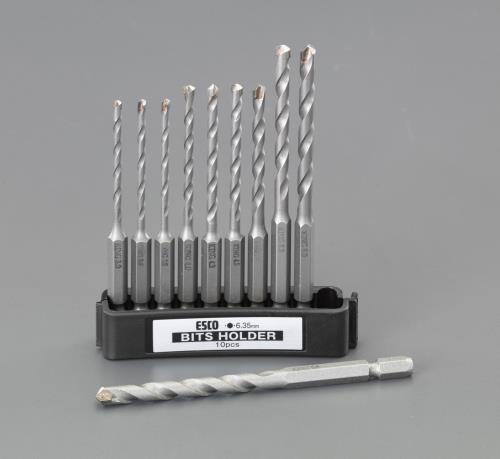 ESCO（エスコ） 3.0-6.5mm/10本組 マルチドリル(六角軸) EA824BS