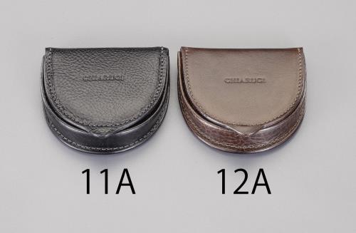 ESCO（エスコ） 80x88x23mm コインケース(本革製/ﾌﾞﾗｳﾝ) EA927TP-12A