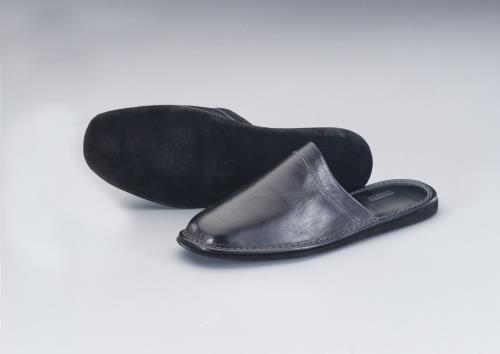 ESCO（エスコ） [Ｍ] スリッパ(本革製/ﾌﾞﾗｯｸ) EA927TS-1