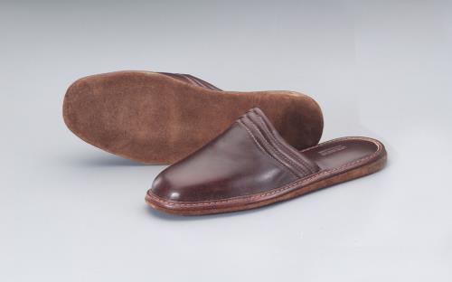 ESCO（エスコ） [Ｍ] スリッパ(本革製/ﾌﾞﾗｳﾝ) EA927TS-2