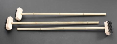 ESCO（エスコ） 180x1130mm デッキブラシ(ｽﾁｰﾙﾜｲﾔｰ/3本) EA928CC-12