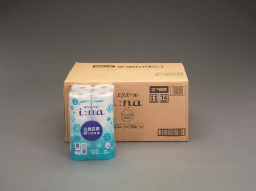 ESCO（エスコ） トイレットペーパー(ｼﾝｸﾞﾙ/100m/72ﾛｰﾙ) EA929AD-11