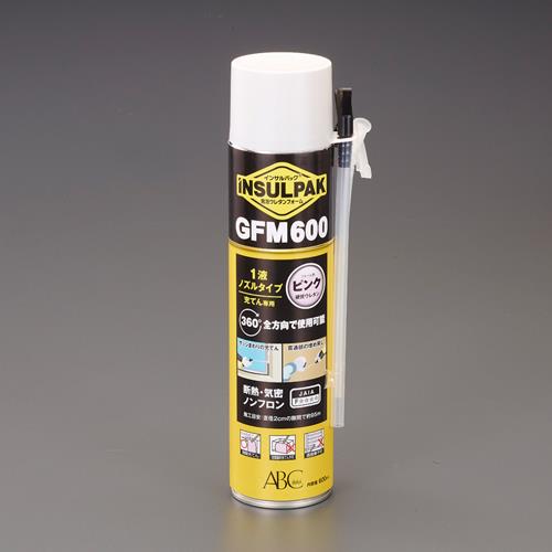 エービーシー商会 600ml 発泡ウレタンフォーム(一液性/ﾋﾟﾝｸ) GFM600P