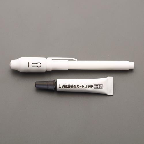 ESCO（エスコ） 5g 紫外線硬化型接着剤(UVﾗｲﾄ付/1本) EA934KG-1