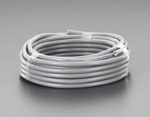 ESCO（エスコ） 300V/ 7A/ 20m ﾋﾞﾆｰﾙｷｬﾌﾞﾀｲﾔｹｰﾌﾞﾙ(3芯/灰) EA940AH-202