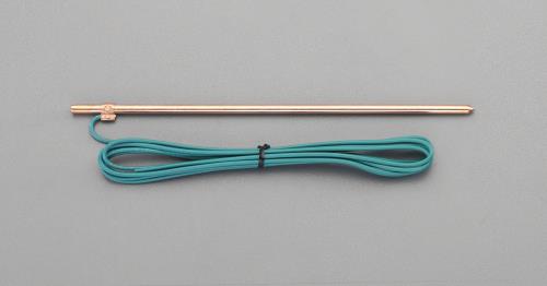 ESCO（エスコ） φ7 x 300mm アース棒(丸型/ｱｰｽ線3m付) EA940AS-51