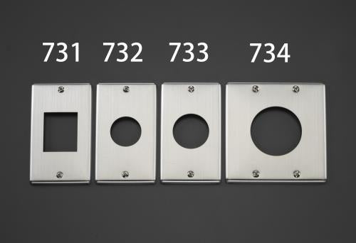 パナソニック（Panasonic） コンセントプレート(角型･ﾒﾀﾙ製) WN7521