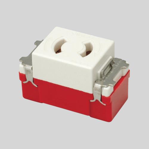 神保電器（JIMBO） 125V/15A [角形] コンセント [1口][抜止め] CSB-F1 PW+JEC-BN-9 PW