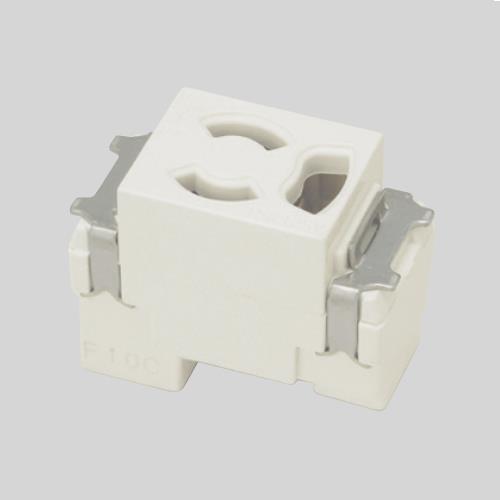 神保電器（JIMBO） 125V/15A [角形] ｺﾝｾﾝﾄ [1口][抜止･接地付] CSB-F1 PW+JEC-BN-9GPW