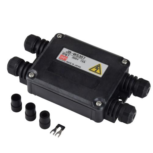 ESCO（エスコ） 7極(300V/15A) 端子台付中継ﾎﾞｯｸｽ(黒) EA940CX-7BA