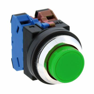 IDEC（アイデック） 1b/30mm 押しボタンスイッチ(突型/緑) ABN201G