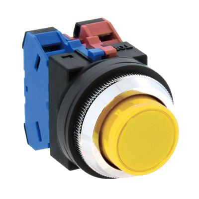 IDEC（アイデック） 1a-1b/30mm 押しボタンスイッチ(突型/黄) ABN211Y