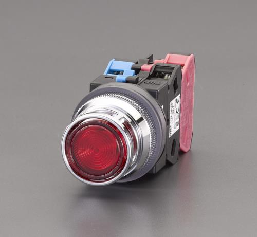 IDEC（アイデック） AC/DC24V 押しﾎﾞﾀﾝｽｲｯﾁ(LED照光ﾌﾙｶﾞｰﾄﾞ/赤) ALFN22211DNR