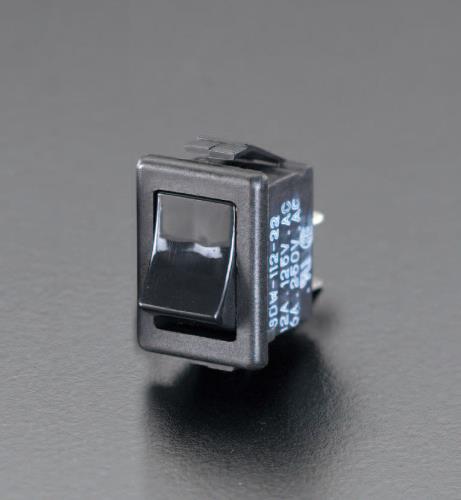 ESCO（エスコ） 125V/12A ロッカースイッチ(黒) EA940DH-8