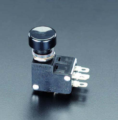 ESCO（エスコ） 125V/15A プッシュスイッチ(黒) EA940DJ-2