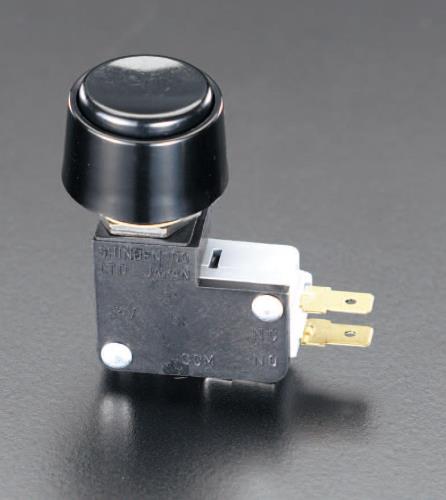ESCO（エスコ） 125V/16A プッシュスイッチ(黒) EA940DJ-3