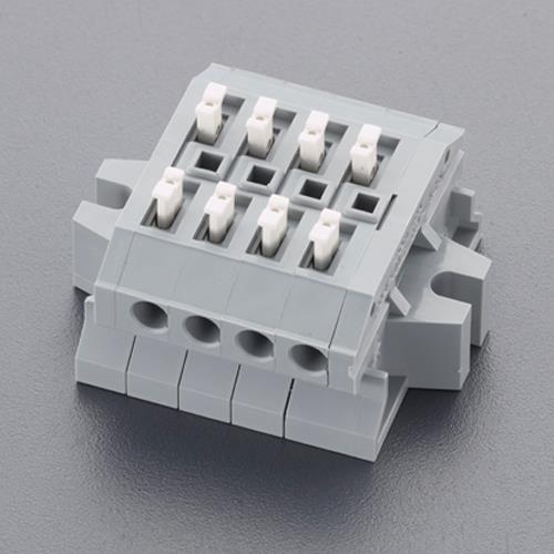 サトーパーツ 4極[AC/DC300V/10A] スクリューレス端子台 ML-1700-A-4P