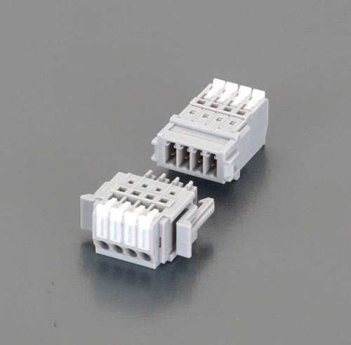 サトーパーツ 300V/5A スクリューレス端子台(2P) SL-4000-AS-2PGY