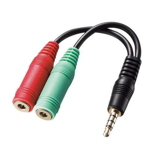 サンワサプライ 5cm ヘッドホン用変換アダプターケーブル KM-A25-005