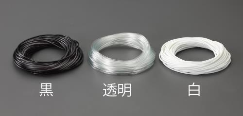 ESCO（エスコ） 4.0x0.4mmx 50m ビニール絶縁チューブ(白) EA944AE-212