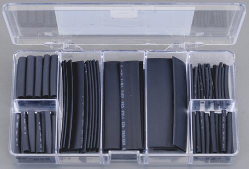 ESCO（エスコ） 熱収縮チューブセット(黒/100ﾋﾟｰｽ) EA944BF-100