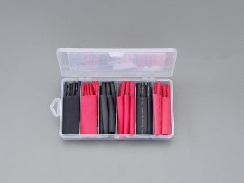 ESCO（エスコ） 熱収縮チューブセット(防水/黒･赤/80ﾋﾟｰｽ) EA944BH-21