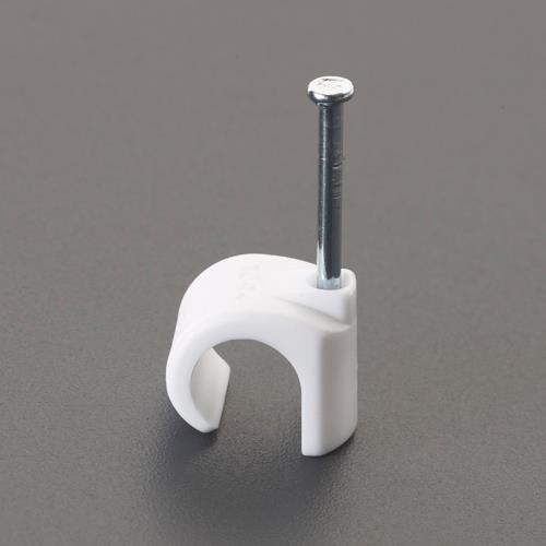 ESCO（エスコ） 7-10mm 丸型ケーブルクリップ(白/100個) EA947EA-7