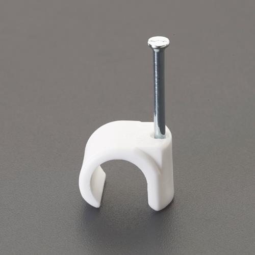 ESCO（エスコ） 5-8 mm 丸型ケーブルクリップ(白/100個) EA947EB-5