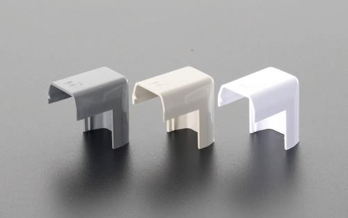 ESCO（エスコ） 23x31mm モール継手外曲(ﾌﾟﾗｽﾁｯｸ製/白/2個) EA947HM-112G