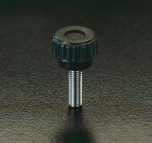 鍋屋バイテック（NBK） M5x10mm 雄ねじディンプルノブ(黒) KDMS-16-M5-10