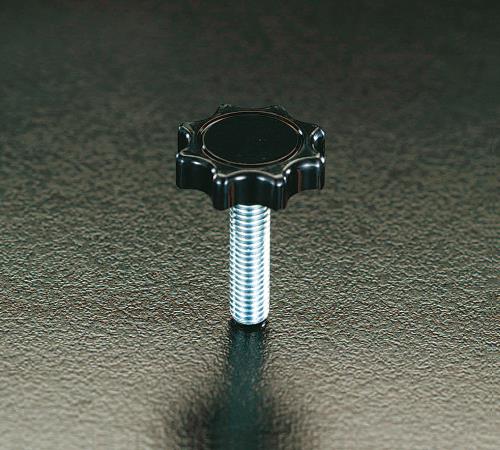 鍋屋バイテック（NBK） M6x30mm/30mm 雄ねじ菊ノブ(ﾅｲﾛﾝ) KP-30A