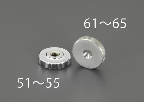 ESCO（エスコ） M4x 4mm ローレットナット(ｽﾁｰﾙ製) EA948BW-51