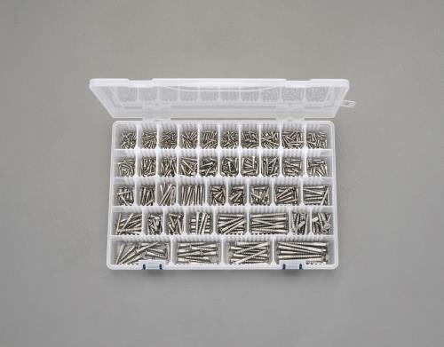 ESCO（エスコ） 2.1-5.1mm 皿頭木ねじセット(ｽﾃﾝﾚｽ製) EA949ED-5