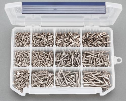 ESCO（エスコ） 2.7-3.8mm 皿頭木ねじセット(ｽﾃﾝﾚｽ) EA949EJ-7