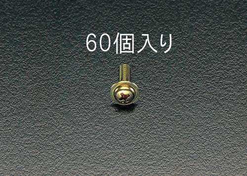 ESCO（エスコ） M4x20mm 鍋頭小ねじ(ﾜｯｼｬｰﾍｯﾄﾞ ｸﾛﾒｰﾄ/60本) EA949GK-45