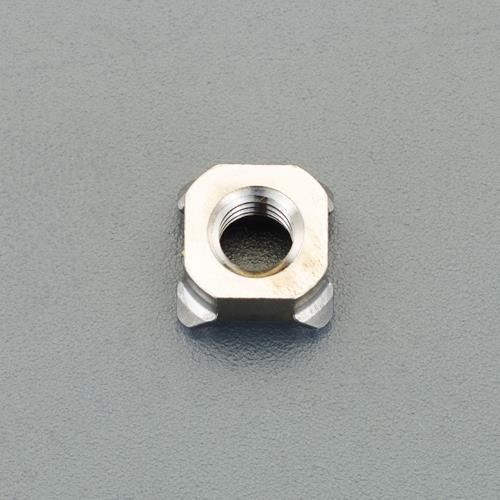 ESCO（エスコ） M4 四角溶接ナット(ﾊﾟｲﾛｯﾄ無/ｽﾃﾝﾚｽ/10個) EA949LW-304