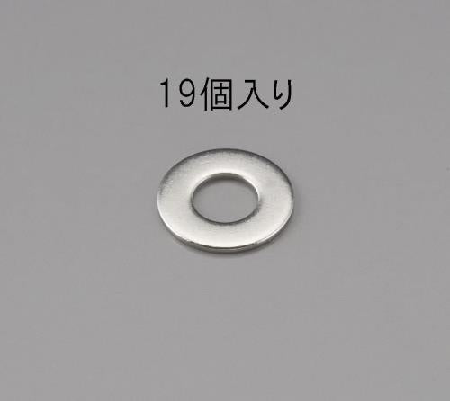 ESCO（エスコ） M 6 平ワッシャー(ｽﾃﾝﾚｽ製/19枚) EA949LX-206