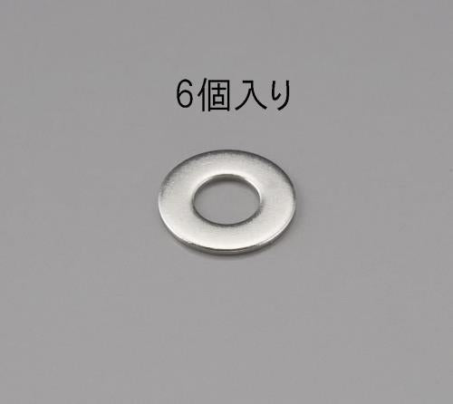 ESCO（エスコ） M12 平ワッシャー(ｽﾃﾝﾚｽ製/6枚) EA949LX-212