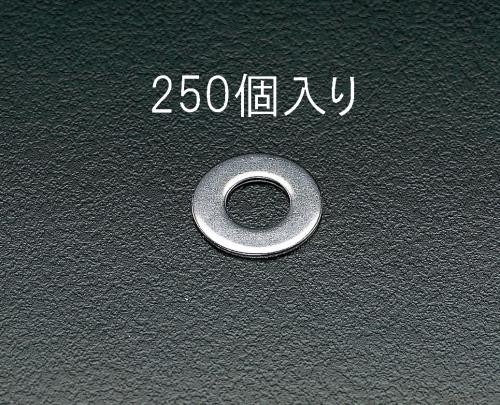 ESCO（エスコ） M 4 平ワッシャー(ｽﾃﾝﾚｽ製/250個) EA949SE-4
