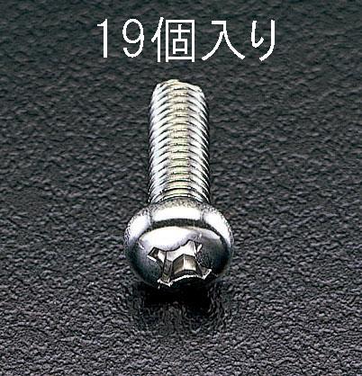 ESCO（エスコ） M6x30mm 鍋頭小ねじ(ｽﾃﾝﾚｽ製/19本) EA949SJ-64