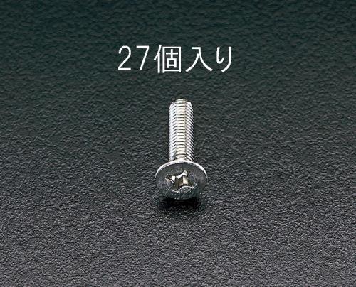 ESCO（エスコ） M6x20mm 皿頭小ねじ(ｽﾃﾝﾚｽ製/27本) EA949SK-62