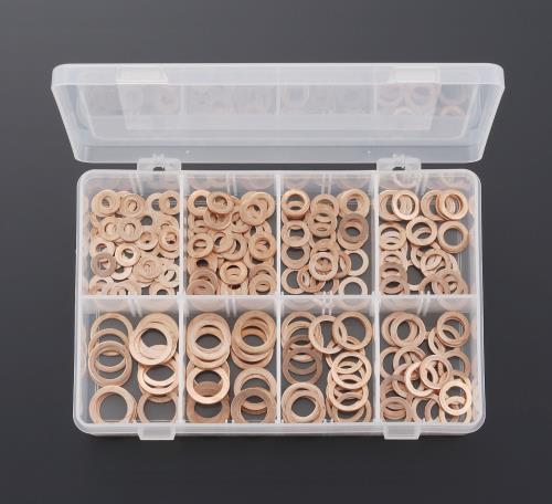 ESCO（エスコ） 1/4'-11/16' 銅パッキンセット(8ｻｲｽﾞ) EA949YV